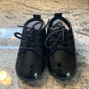 Classic Black Baby Dress Shoes